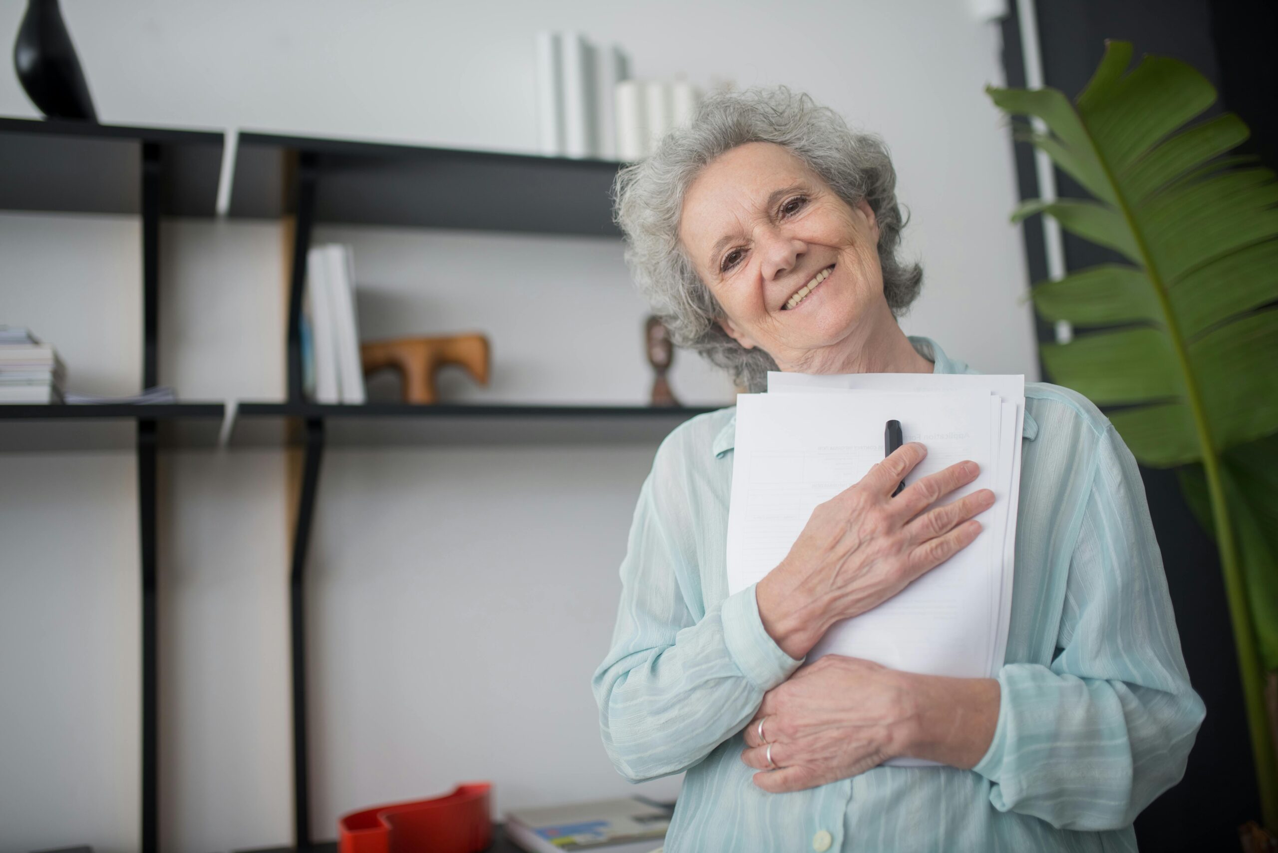 happy senior woman